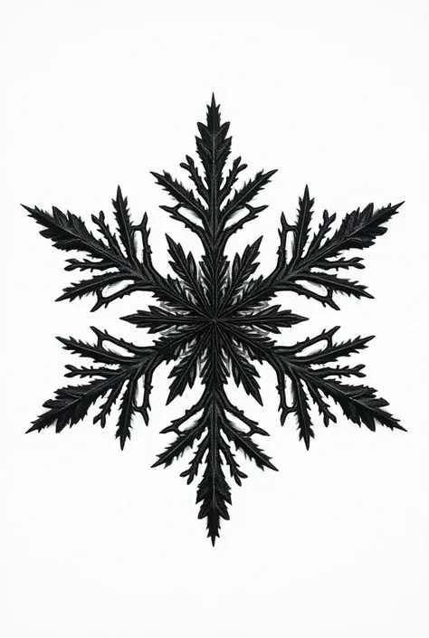 Black and white snowflake