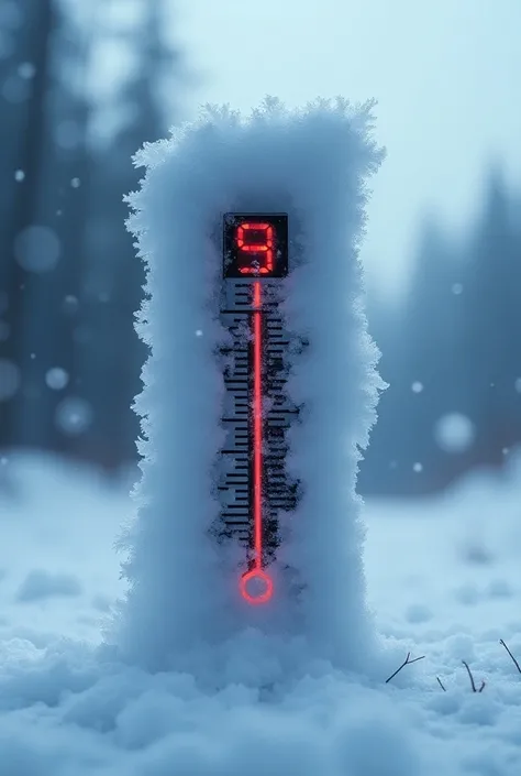 Negative numbers thermometer 