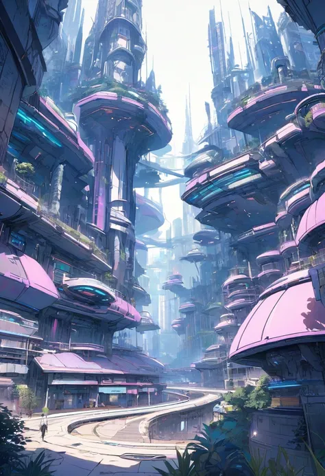 Anime futuristic city