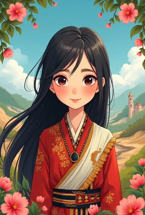 Uzbek girl anime style