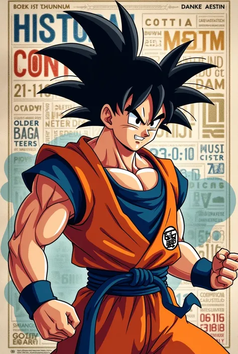 A wallpaper of goku for phone and write all class 10 history dates of ch 1 ,2 and 3 on the wallpaper 