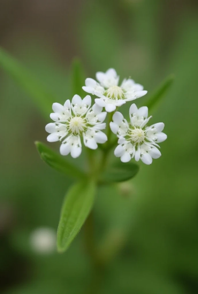 3 white candytuft flowers、candytuft flowers