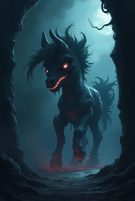 A horrific monster in the my little pony universe in shadows 