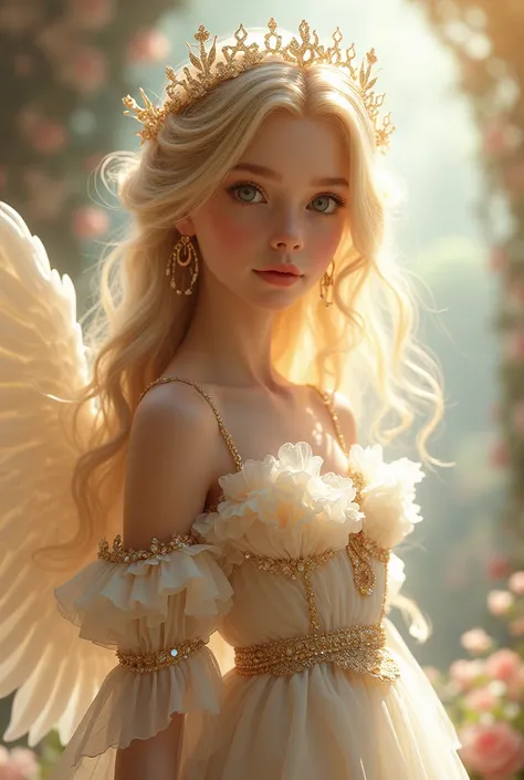 Angel girl character in a frill costume