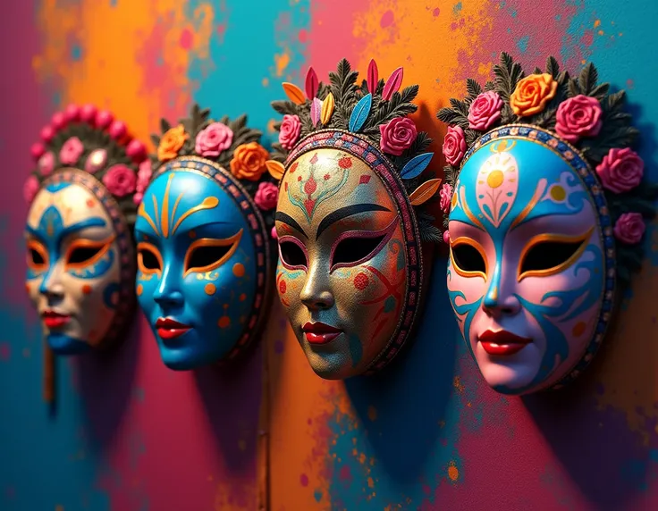 VIBRANT COLORS AND THAT IT HAS MASKS THAT REPRESENT ART AND CULTURE