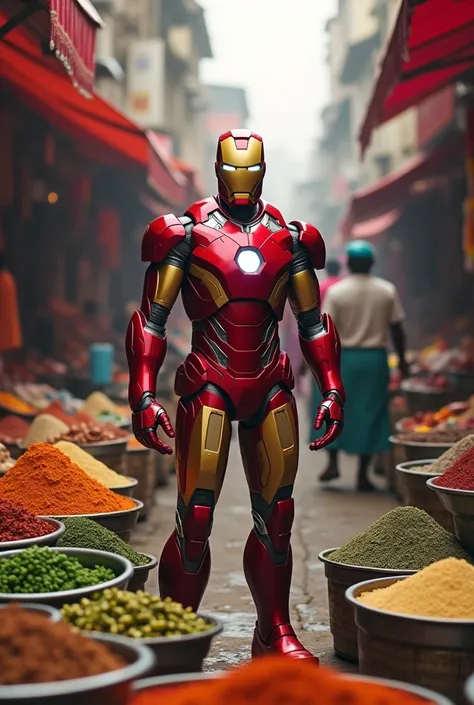 Iron man selling vegetables in india