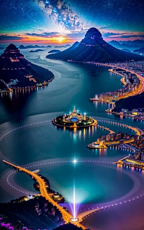 Spectacular views、 Future Cities 、god秘的、 Vivid 、 is glittering、 magic 、 surrealism、god々、 amazing、Little Star, beautiful view, Inspiring Scenery, Spectacular Scenery ,Breathtaking Scenery , amazing風景,Scenery that shakes emotions,Charming landscape,Impressiv...