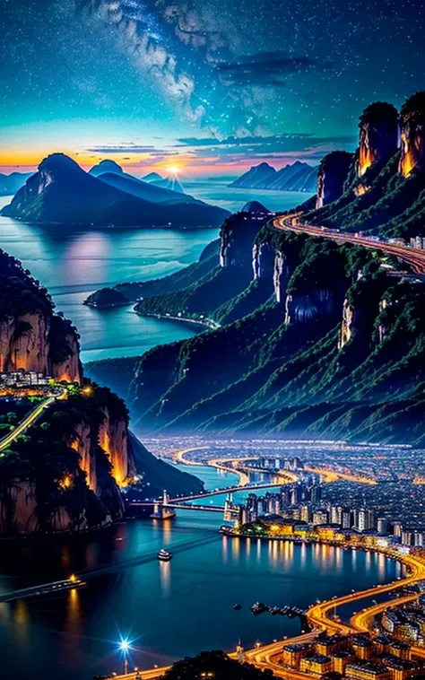 Spectacular views、 Future Cities 、god秘的、 Vivid 、 is glittering、 magic 、 surrealism、god々、 amazing、Little Star, beautiful view, Inspiring Scenery, Spectacular Scenery ,Breathtaking Scenery , amazing風景,Scenery that shakes emotions,Charming landscape,Impressiv...