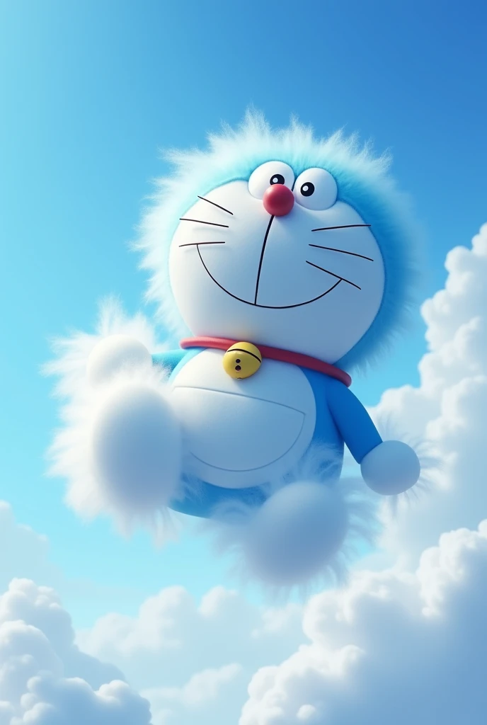 Doraemon should be formed with clouds 