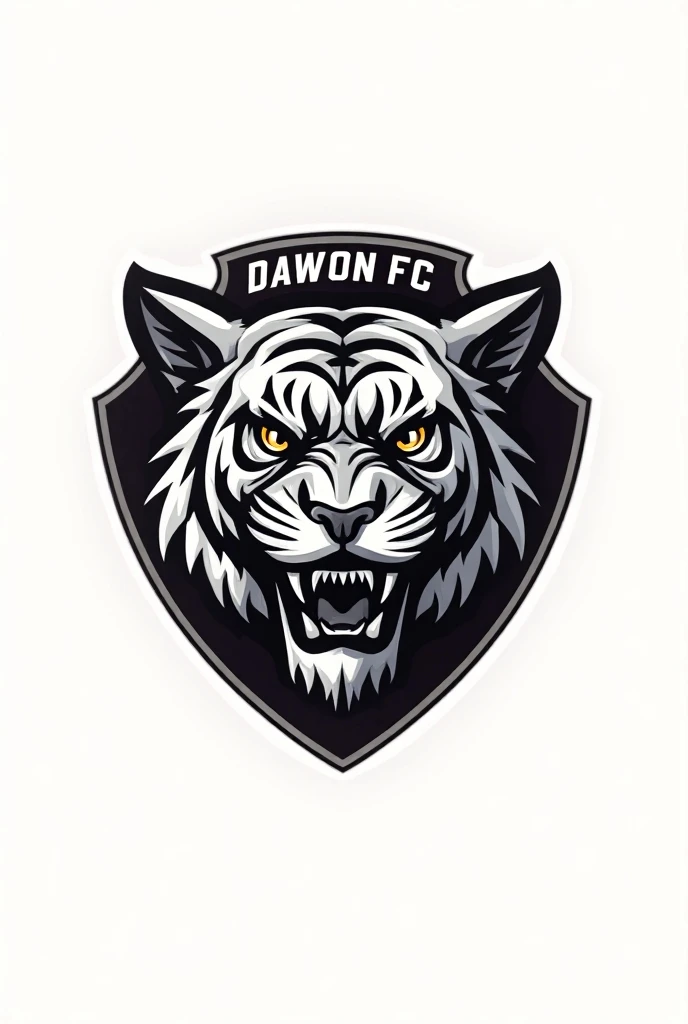 Im going to make a logo for a soccer team with the team name Dawon FC

The symbol is a tiger