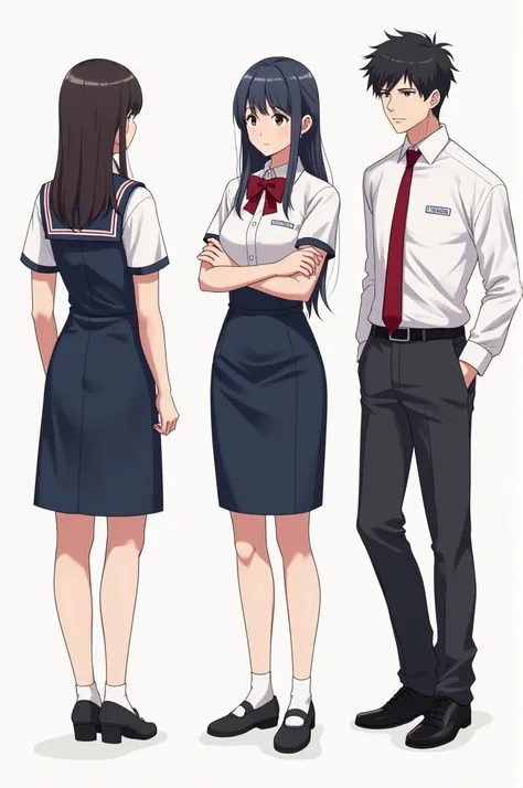  Uniform for staff  for girls and boys  for manager girl front and back and boys front and back