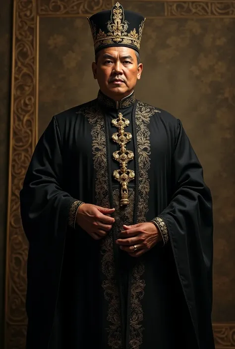 Malay sultan in black
