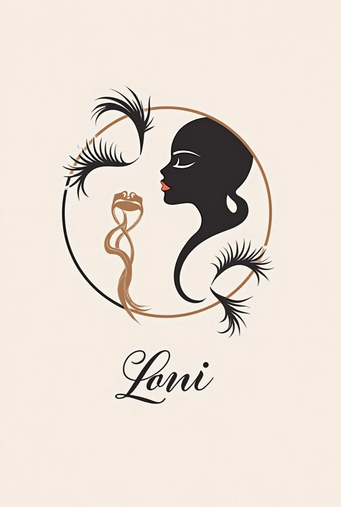 Logo for eyelash curler called Loni lash