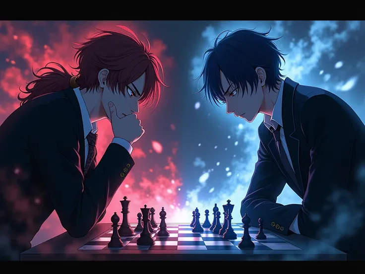 Johan Liebert The Manipulator Vs Victor Nikiforov The Smart Man Alive Playing Chess Anime Style, Aura, Confused, Serious, 