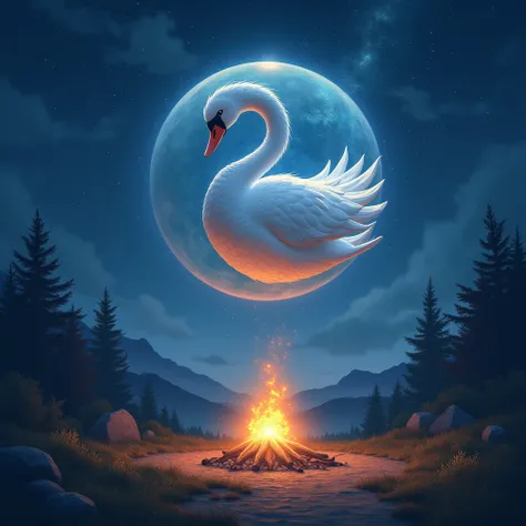 Planet swan campfire