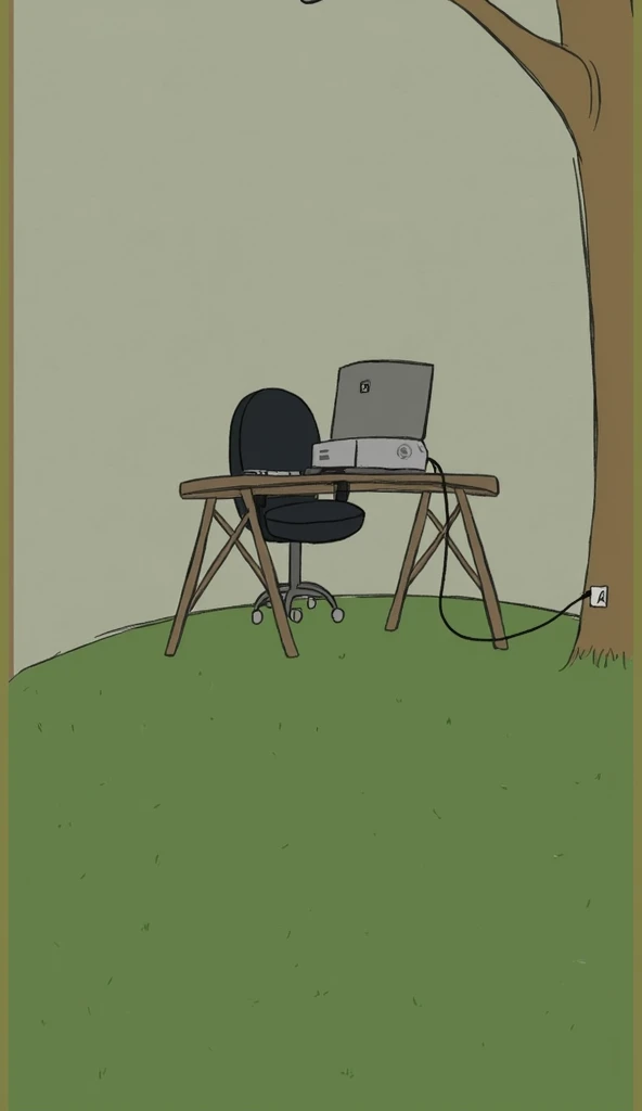 cartoon of a man sitting at a table with a laptop, a cartoon inspired by Luigi Kasimir, reddit, computer art, sitting at a computer, cel shaded:15, cel-shaded:17, sitting at a desk, cel-shaded:15, sitting at his desk, sitting in front of computer, animatio...