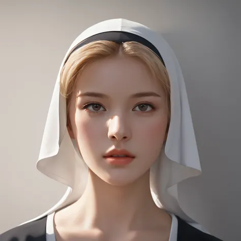 ((Nuns))、Sister、Take off your monastic uniform 、((underwear))、((background church bedroom))、 cute、20 years old、White、Blonde、Beauty、 best quality,4K,8k, Hi-Res,masterpiece:1.2),Super detailed,(Realistic,photoRealistic,photo-Realistic:1.37), Hi-Res,超 Hi-Res,...