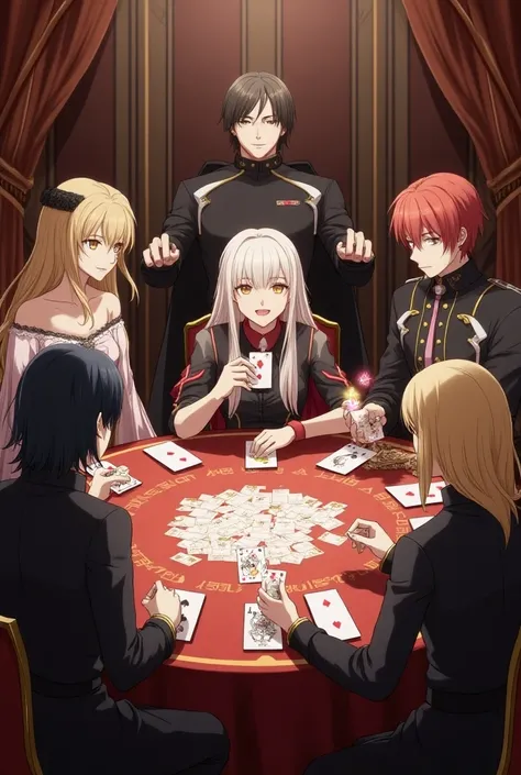 Servants of Fate / Grand Order playing a card game