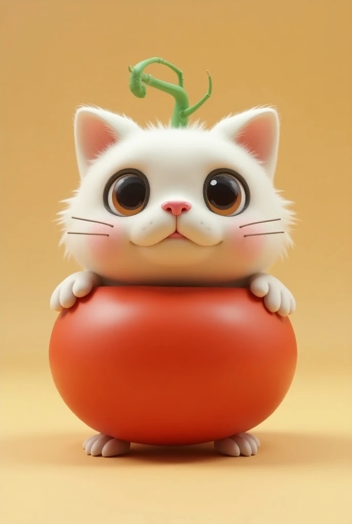 Cat head and tomato body, 3D design