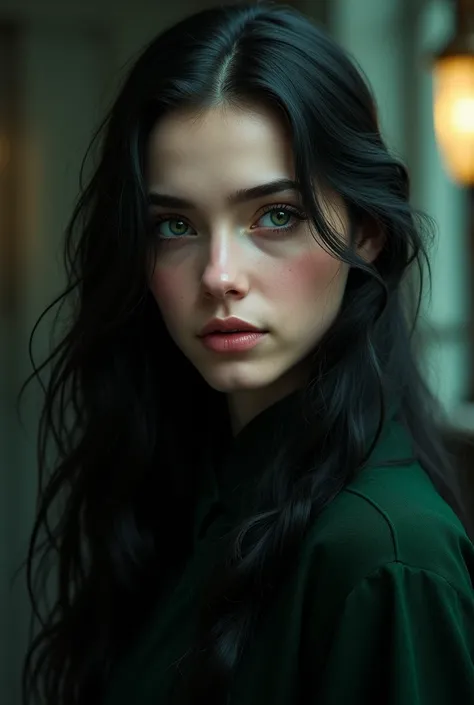 Name: Seraphina Blackwood

Character: Seraphina is a confident and clever Slytherin student with a mysterious aura. She’s 18 years old. She has long, shiny black hair and piercing green eyes that always seem to be observing her surroundings. Seraphina is k...