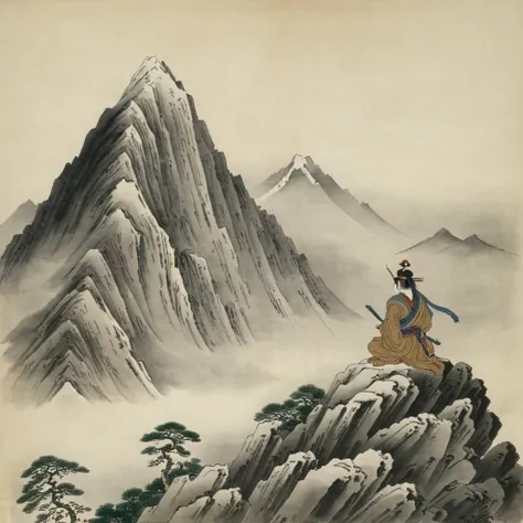 End with Khonshu, watching from a high, shadowed peak, his gaze following the viewer—signifying his eternal, watchful presence.