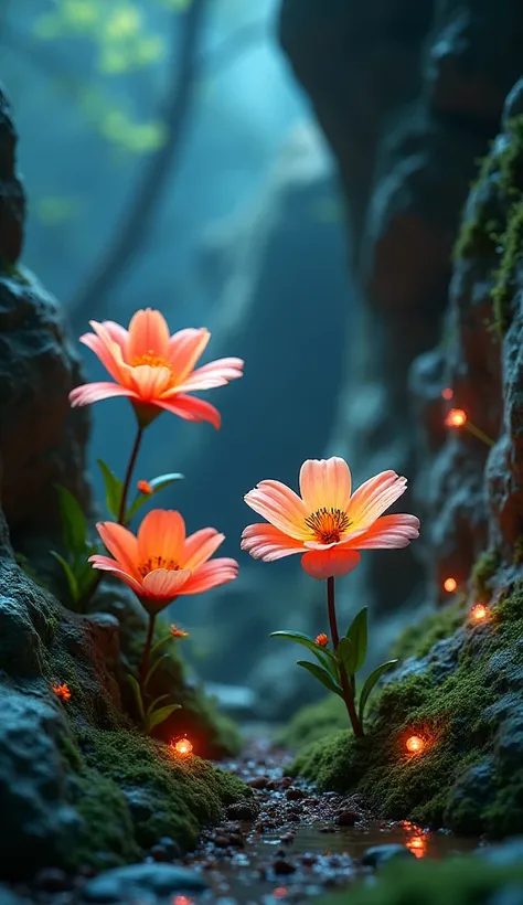  Flowers Growing on Rocks、Bioluminescence、Flower Petal Dance 