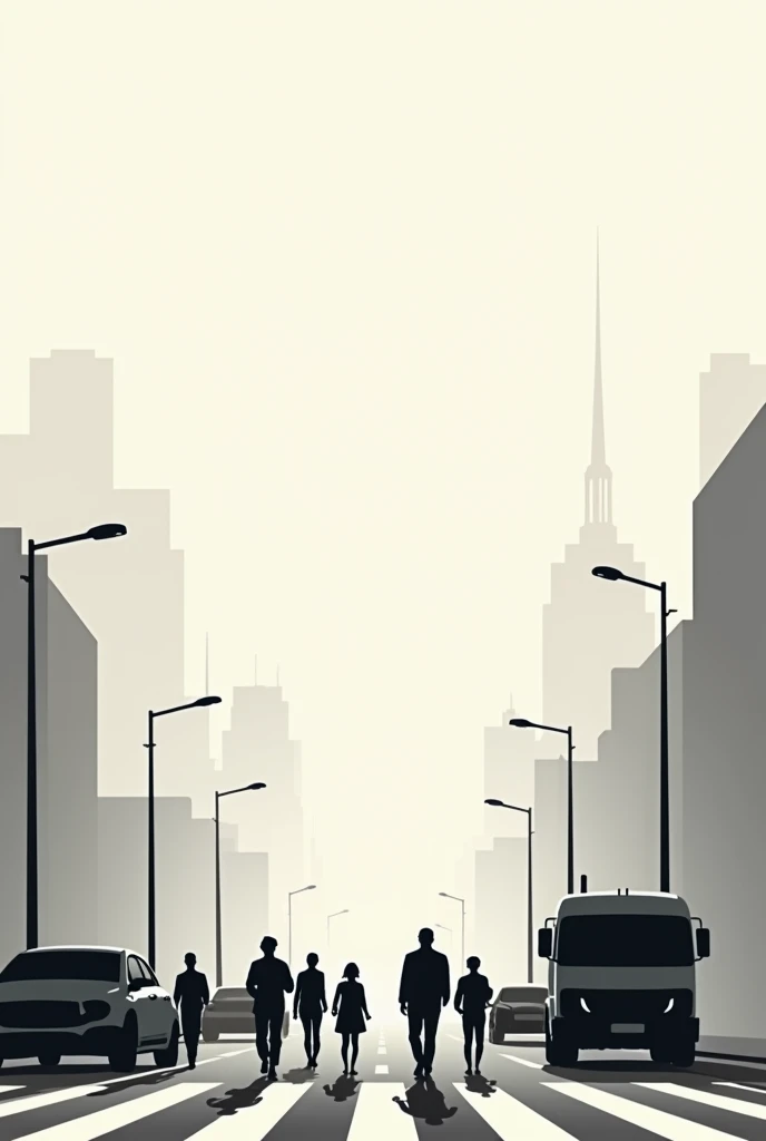 City Road Illustration vactor shilhoutte without background