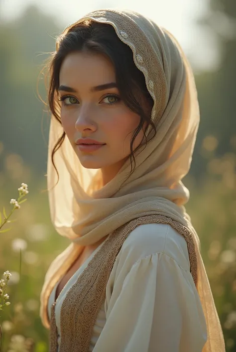 A beautiful girl in western dress(wearing hijab)