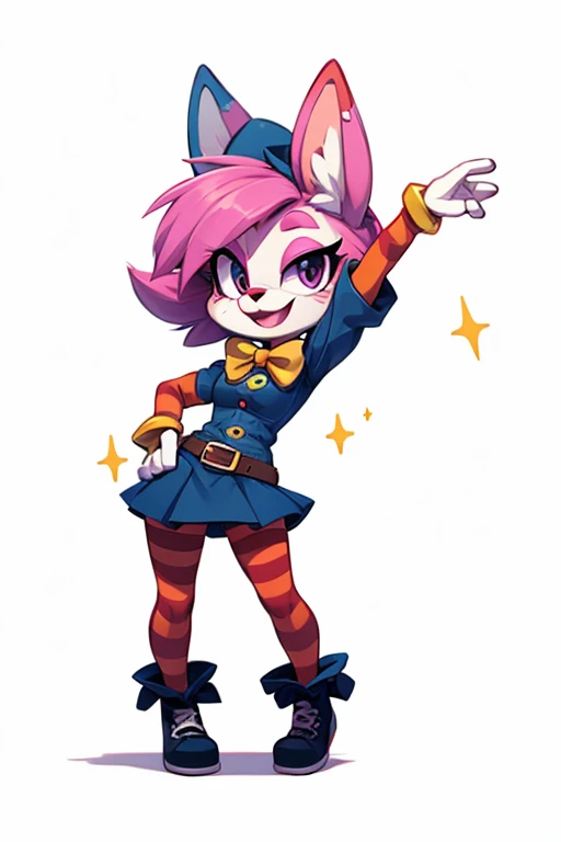 Female furry clown tiny toons adventure style 