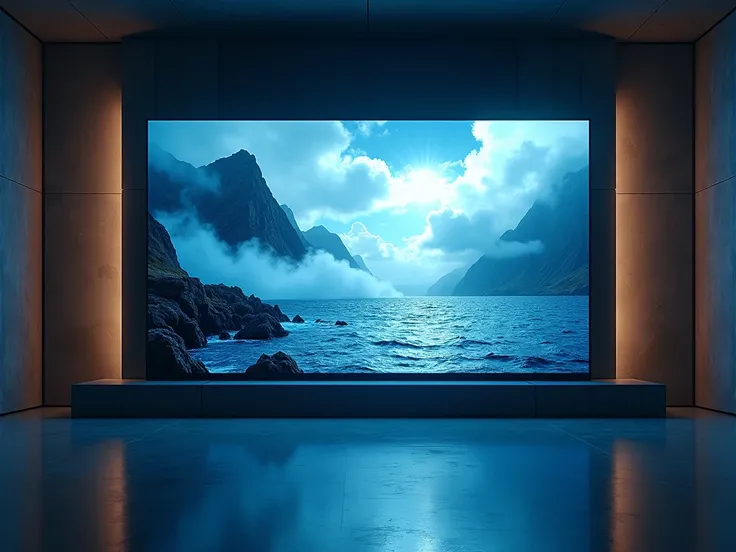  a big screen TV with a sense of technology，Facing us head-on，Like watching a movie 