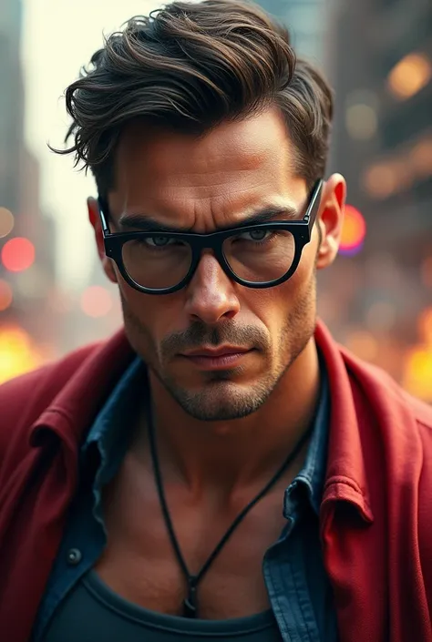 superhero handsome have unique glasses