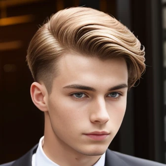 A perfect young Polish man, stylish hair.  Focus on the face 