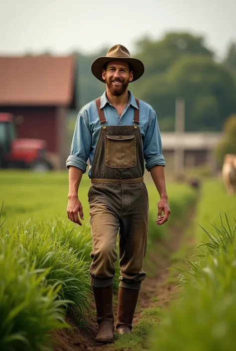 Famous footballer Messi work aa a farmer