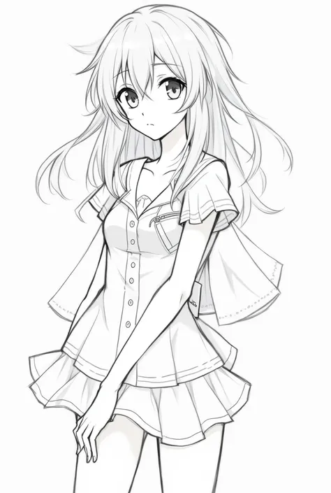 Sketch of an anime character