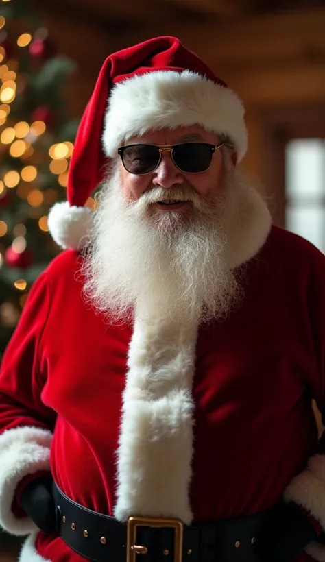 Santa claus is wearing sunglasses and a red suit, Santa claus, Santa clause, Santa,  wearing festive clothes, 🕹️ 😎 🔫 🤖 🚬,  holiday season , Santa inside a rustic barn,  shutterstock , wearing Santa hat, Best , Pexels, Profile picture, wearing a Santa hat, ...