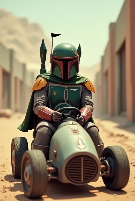 Boba Fett in a pedal car、Star Wars、film、Mandaico 、