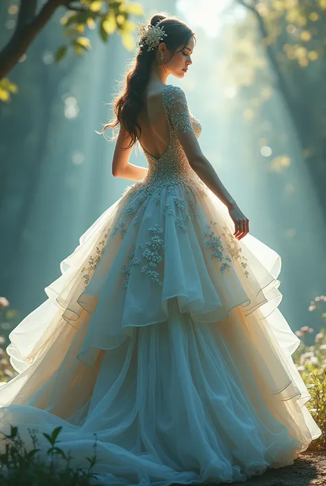 Big ball gown flaunting etheral unique design and colour 🧚🏻‍♀️ beautiful 