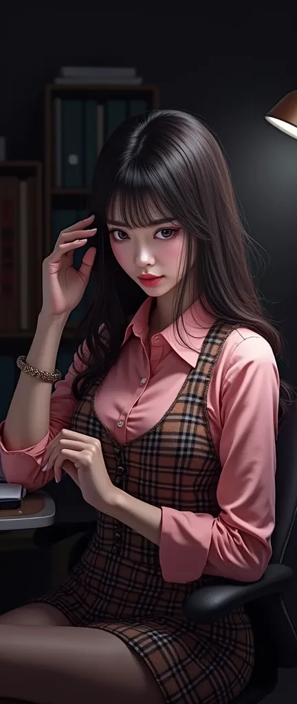 (32K:1.9,  photorealistic:1.9, Best Quality, masterpiece,  ultra high resolution),  perfect dynamic composition with captivating poses:1.3,  High Resolution Skin and Face Textures :1.3, (( professional low angle camera work,  cinematic lighting)), ((bank, ...