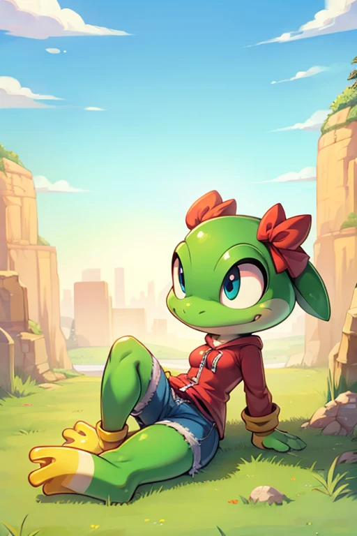 Female furry frog tiny toons adventure style 