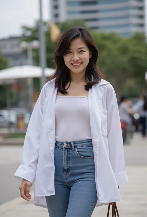 20th Generation　woman　 Japanese　smile　Walking around the city　 See Photographer 　Long sleeve clothes　No exposure