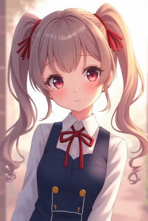 uniform　Twintails　 Anime Beautiful Girl