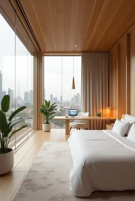 bedroom and office combined designed by apple company