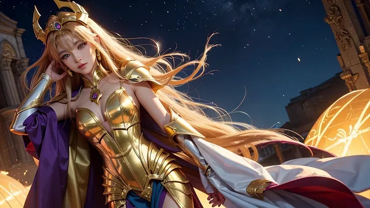 Saint Seiya: Beautiful Gemini Girl in the Golden Coat　armor　 cute