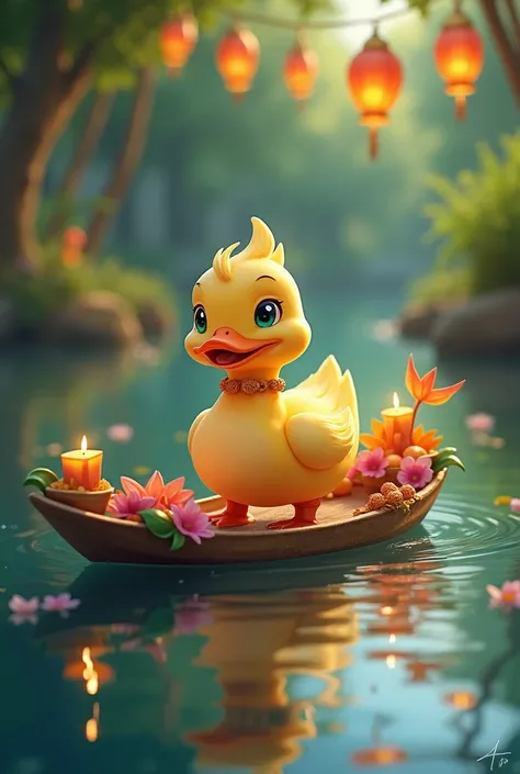 Duck doing Loy Kratong