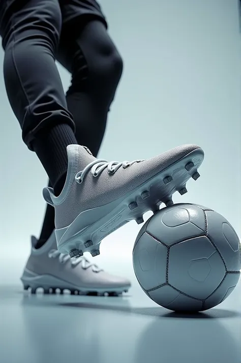 Close-ups of the shoes. Ultra HD textures highlighting the cutting-edge design, materials, and technology used to enhance performance. The shoes are shown in slow motion as they make contact with the ball, demonstrating speed, control, and precision