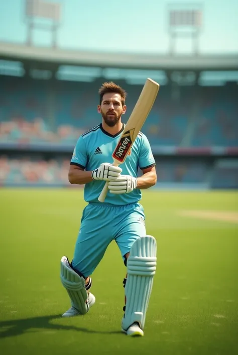 Messi playing cricket 