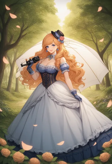 (masterpiece), (Best Quality),  Victorian Girl Illustrations 、Cute girl、anime、 1. **Low Fashion**:  Victorian fashion is characterized by dressy and elegant designs。Ruffles and lace、  Corset  、 Lets incorporate elements such as long dresses 。 2. **Hairstyl...