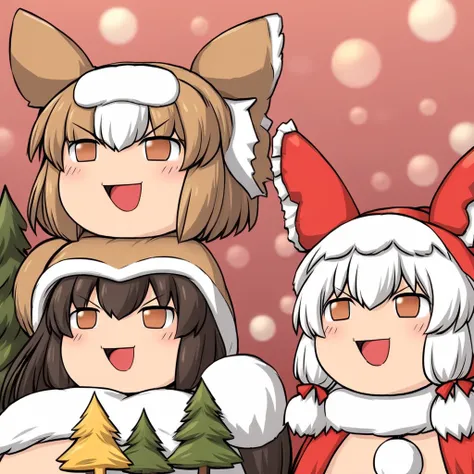 group of cirno(touhou) ChristmasParty🍸️🎂🎁🎅🎄