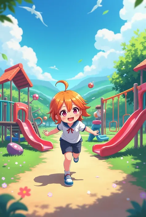 Anime playground with ren playing