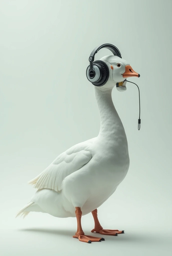 Headset in the body of a goose